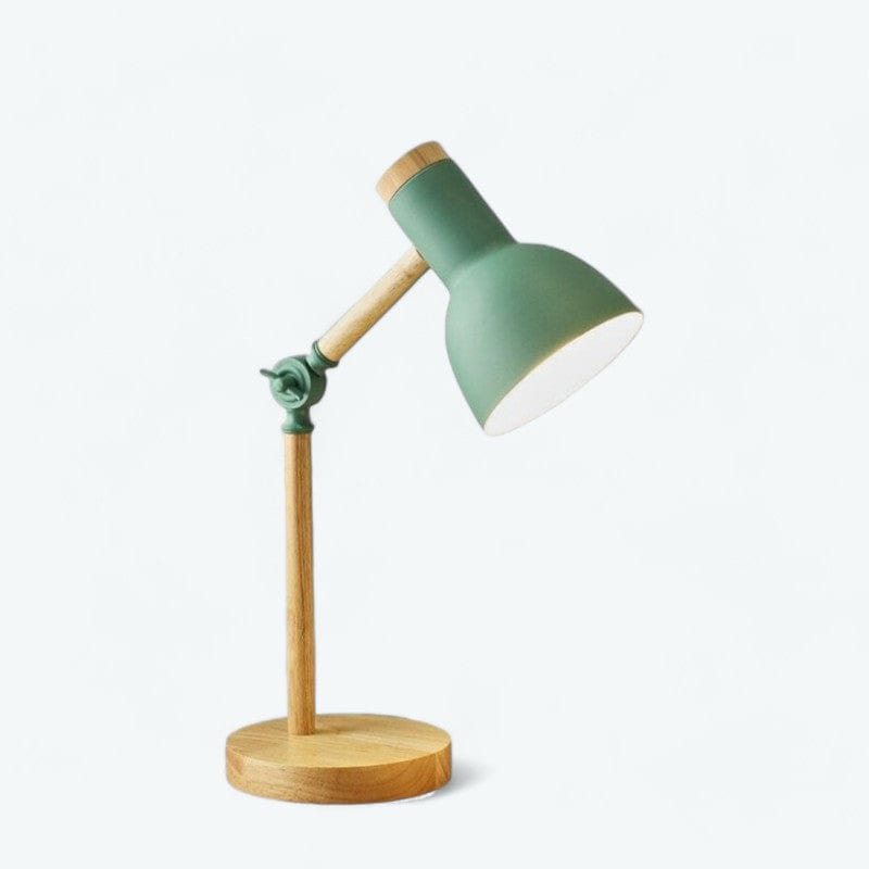 Lampe de Chevet Verte et en Bois